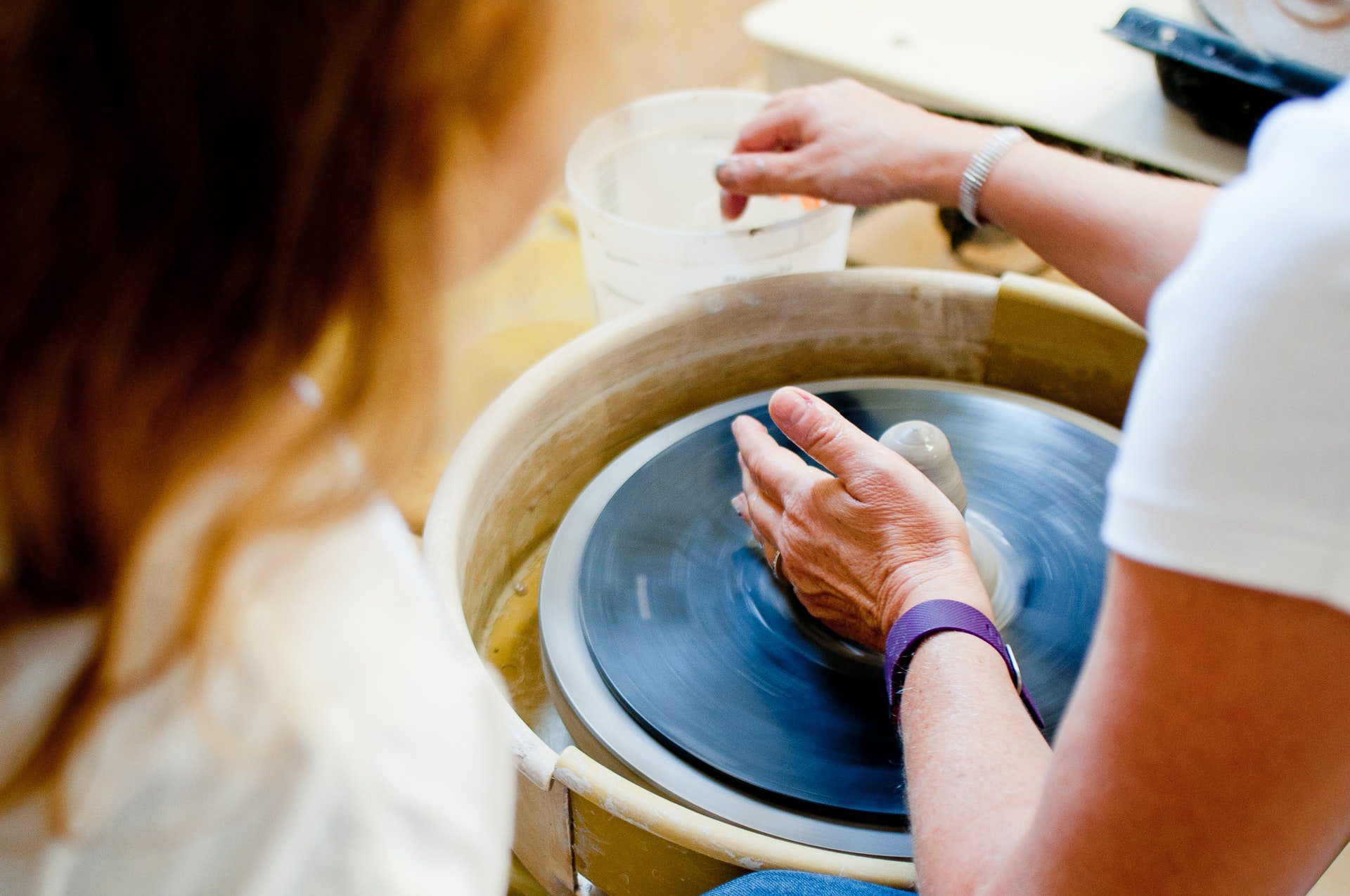 Pottery Wheel Being Used